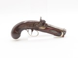 ENGRAVED/SILVER Mounted Antique DERRINGER Percussion Pistol “DERINGE” Lock - 2 of 17