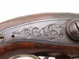 ENGRAVED/SILVER Mounted Antique DERRINGER Percussion Pistol DERINGEE Marked Period Copy of Henry Deringer’s Famous Pistol - 6 of 18