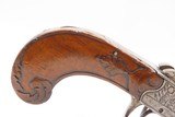 18th Century European DOUBLE BARREL FLINTLOCK Pistol 35 Caliber SILVER WIRE SxS Defensive Sidearm with Engraved Panoplies - 16 of 18