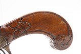 18th Century European DOUBLE BARREL FLINTLOCK Pistol 35 Caliber SILVER WIRE SxS Defensive Sidearm with Engraved Panoplies - 3 of 18