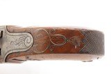 18th Century European DOUBLE BARREL FLINTLOCK Pistol 35 Caliber SILVER WIRE SxS Defensive Sidearm with Engraved Panoplies - 7 of 18
