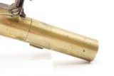 ALL-BRASS BRITISH Antique BOXLOCK Pistol by THOMAS ARCHER .44 cal Flintlock With Inscribed SILVER ESCUTCHEON - 16 of 16