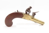 ALL-BRASS BRITISH Antique BOXLOCK Pistol by THOMAS ARCHER .44 cal Flintlock With Inscribed SILVER ESCUTCHEON - 13 of 16