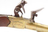 ALL-BRASS BRITISH Antique BOXLOCK Pistol by THOMAS ARCHER .44 cal Flintlock With Inscribed SILVER ESCUTCHEON - 15 of 16