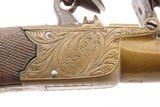 Antique BRITISH BLISSETT BRASS Frame FLINTLOCK Pistol SILVER ACCENTS .38
ENGRAVED w/SILVER POMMEL CAP & ESCUTCHEON - 4 of 17