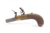 Antique BRITISH BLISSETT BRASS Frame FLINTLOCK Pistol SILVER ACCENTS .38
ENGRAVED w/SILVER POMMEL CAP & ESCUTCHEON - 10 of 17