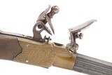 Antique BRITISH BLISSETT BRASS Frame FLINTLOCK Pistol SILVER ACCENTS .38
ENGRAVED w/SILVER POMMEL CAP & ESCUTCHEON - 7 of 17