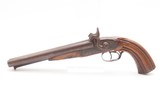 Antique HOWDAH Pistol by BORDONI DOUBLE BARREL .58 Percussion BRESCIA ITALY LARGE SxS FIGHTING SIDEARM - 2 of 19