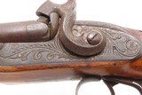 Antique HOWDAH Pistol by BORDONI DOUBLE BARREL .58 Percussion BRESCIA ITALY LARGE SxS FIGHTING SIDEARM - 6 of 19