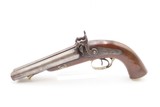 19th Century European HOWDAH Pistol DAMASCUS SxS BARRELS .65 Percussion
Side by Side Large Bore Sidearm - 2 of 16