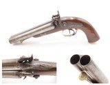 19th Century European HOWDAH Pistol DAMASCUS SxS BARRELS .65 Percussion
Side by Side Large Bore Sidearm - 1 of 16