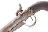 British ENGRAVED Antique BOXLOCK .54 Percussion POCKET Pistol “MANSTOPPER” BIRMINGHAM PROOFED Mid-1800s SELF DEFENSE Pistol - 17 of 18