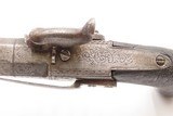 British ENGRAVED Antique BOXLOCK .54 Percussion POCKET Pistol “MANSTOPPER” BIRMINGHAM PROOFED Mid-1800s SELF DEFENSE Pistol - 9 of 18