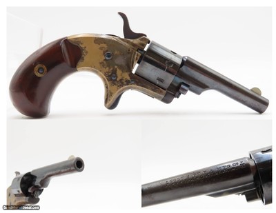 FINE 1876 mfr. Antique COLT OPEN TOP POCKET Revolver .22 Short Black Powder Colt’s Answer to Smith & Wesson’s No. 1 Revolver