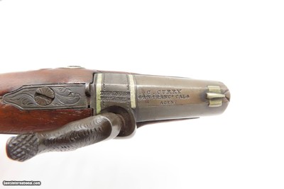 GERMAN SILVER Antique C. CURRY Agent DERINGER .44 Percussion POCKET PistolInfamous POCKET Pistol that Assassinated LINCOLN - Image 7 of 11