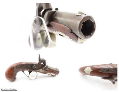 GERMAN SILVER Antique C. CURRY Agent DERINGER .44 Percussion POCKET Pistol
Infamous POCKET Pistol that Assassinated LINCOLN