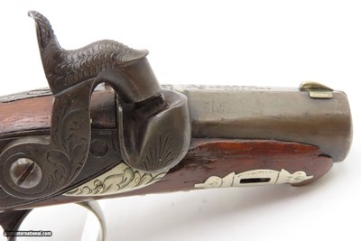 GERMAN SILVER Antique C. CURRY Agent DERINGER .44 Percussion POCKET PistolInfamous POCKET Pistol that Assassinated LINCOLN - Image 3 of 11
