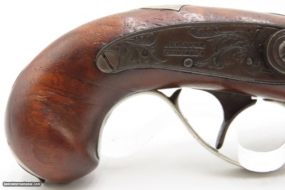 GERMAN SILVER Antique C. CURRY Agent DERINGER .44 Percussion POCKET PistolInfamous POCKET Pistol that Assassinated LINCOLN - Image 4 of 11