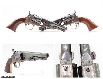 CONSECUTIVE PAIR FINE Antique METROPOLITAN ARMS Model 1862 POLICE Revolver SCARCE 2 of 2,750 Made