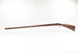 Antique R & WC BIDDLE Percussion FULL STOCK Percussion BRASS INLAID Shotgun Engraved LONG BARRELED Single Barrel Fowling Gun - 24 of 25