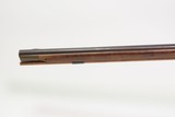 Antique R & WC BIDDLE Percussion FULL STOCK Percussion BRASS INLAID Shotgun Engraved LONG BARRELED Single Barrel Fowling Gun - 25 of 25