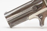 CASED & ENGRAVED Antique REMINGTON Over/Under Double DERINGER Pistol CARVED .41 Caliber Rimfire Pistol with Antique CARVED GRIP - 10 of 15