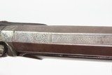 1850-60s Antique J. BARNES Back Action PERCUSSION Half Stock SPORTING Rifle With CHECKERED WRIST and GERMAN SILVER MOUNTS - 19 of 25