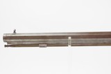 1850-60s Antique J. BARNES Back Action PERCUSSION Half Stock SPORTING Rifle With CHECKERED WRIST and GERMAN SILVER MOUNTS - 21 of 25