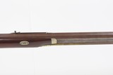 1850-60s Antique J. BARNES Back Action PERCUSSION Half Stock SPORTING Rifle With CHECKERED WRIST and GERMAN SILVER MOUNTS - 4 of 25