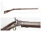 1850-60s Antique J. BARNES Back Action PERCUSSION Half Stock SPORTING Rifle With CHECKERED WRIST and GERMAN SILVER MOUNTS - 1 of 25
