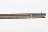 1850-60s Antique J. BARNES Back Action PERCUSSION Half Stock SPORTING Rifle With CHECKERED WRIST and GERMAN SILVER MOUNTS - 3 of 25