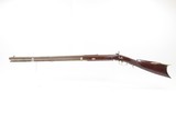 1850-60s Antique J. BARNES Back Action PERCUSSION Half Stock SPORTING Rifle With CHECKERED WRIST and GERMAN SILVER MOUNTS - 20 of 25