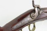 1850-60s Antique J. BARNES Back Action PERCUSSION Half Stock SPORTING Rifle With CHECKERED WRIST and GERMAN SILVER MOUNTS - 8 of 25