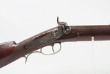 1850-60s Antique J. BARNES Back Action PERCUSSION Half Stock SPORTING Rifle With CHECKERED WRIST and GERMAN SILVER MOUNTS - 5 of 25