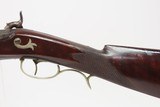 1850-60s Antique J. BARNES Back Action PERCUSSION Half Stock SPORTING Rifle With CHECKERED WRIST and GERMAN SILVER MOUNTS - 24 of 25