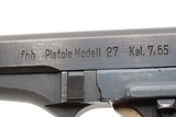 WORLD WAR II Third Reich GERMAN OCCUPIED Czech “fnh” Code CZ 27 Pistol C&R
WWII 7.65mm SEMI-AUTOMATIC Sidearm with HOLSTER - 19 of 21