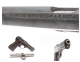WORLD WAR 2 Third Reich GERMAN OCCUPIED Czech 7.65mm CZ M27 Pistol C&R WWII BOHMISCHE WAFFENFABRIK Barrel Address on SLIDE - 1 of 20