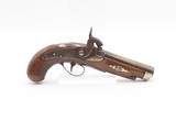 ENGRAVED/SILVER Mounted Antique COPY DERRINGER Historical Percussion Pistol Period Copy of Henry Deringer’s Famous Pistol - 2 of 18