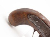 ENGRAVED/SILVER Mounted Antique COPY DERRINGER Historical Percussion Pistol Period Copy of Henry Deringer’s Famous Pistol - 3 of 18