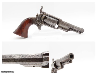 ENGRAVED Antique Pre-CIVIL WAR COLT M1855 ROOT Sidehammer POCKET Revolver
PERCUSSION .28 Cal. FIRST YEAR PRODUCTION Revolver