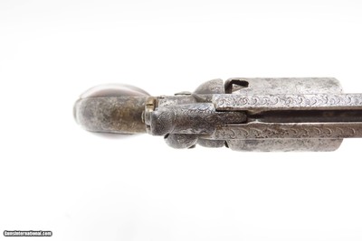 ENGRAVED Antique Pre-CIVIL WAR COLT M1855 ROOT Sidehammer POCKET RevolverPERCUSSION .28 Cal. FIRST YEAR PRODUCTION Revolver - Image 10 of 14