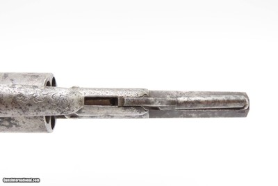 ENGRAVED Antique Pre-CIVIL WAR COLT M1855 ROOT Sidehammer POCKET RevolverPERCUSSION .28 Cal. FIRST YEAR PRODUCTION Revolver - Image 6 of 14