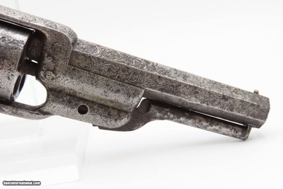 ENGRAVED Antique Pre-CIVIL WAR COLT M1855 ROOT Sidehammer POCKET RevolverPERCUSSION .28 Cal. FIRST YEAR PRODUCTION Revolver - Image 3 of 14