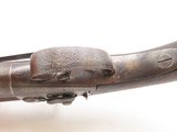 ENGRAVED Antique BROOKS & SON Over/Under .80 Percussion “MANSTOPPER” Pistol BIG BORE London SUPERPOSED Double Barrel BELT Pistol - 15 of 16