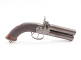 ENGRAVED Antique BROOKS & SON Over/Under .80 Percussion “MANSTOPPER” Pistol BIG BORE London SUPERPOSED Double Barrel BELT Pistol - 16 of 16