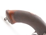 ENGRAVED Antique BROOKS & SON Over/Under .80 Percussion “MANSTOPPER” Pistol BIG BORE London SUPERPOSED Double Barrel BELT Pistol - 12 of 16