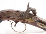 ENGRAVED & SILVER Mounted Antique DERINGER Percussion Pistol KILLED LINCOLN Henry Deringer’s Famous Pocket Pistol GERMAN SILVER - 4 of 18