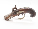 ENGRAVED & SILVER Mounted Antique DERINGER Percussion Pistol KILLED LINCOLN Henry Deringer’s Famous Pocket Pistol GERMAN SILVER - 15 of 18