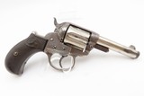 NICE Antique COLT M1877 “Etched Panel” SHERIFF’S MODEL “THUNDERER” Revolver NICKEL FINISH Double Action Colt Made in 1886 - 2 of 20
