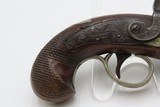 ENGRAVED & SILVER Mounted Antique DERINGER Percussion Pistol KILLED LINCOLN Henry Deringer’s Famous Pocket Pistol GERMAN SILVER - 4 of 15